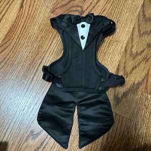 Black Pet Tuxedo Harness Size Small